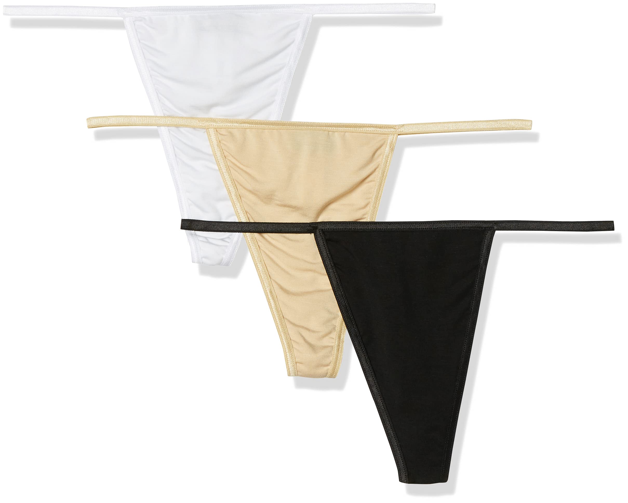 Photo 1 of Cosabella Women's Talco G-String 3 Pack, Black/Sand/White, One Size