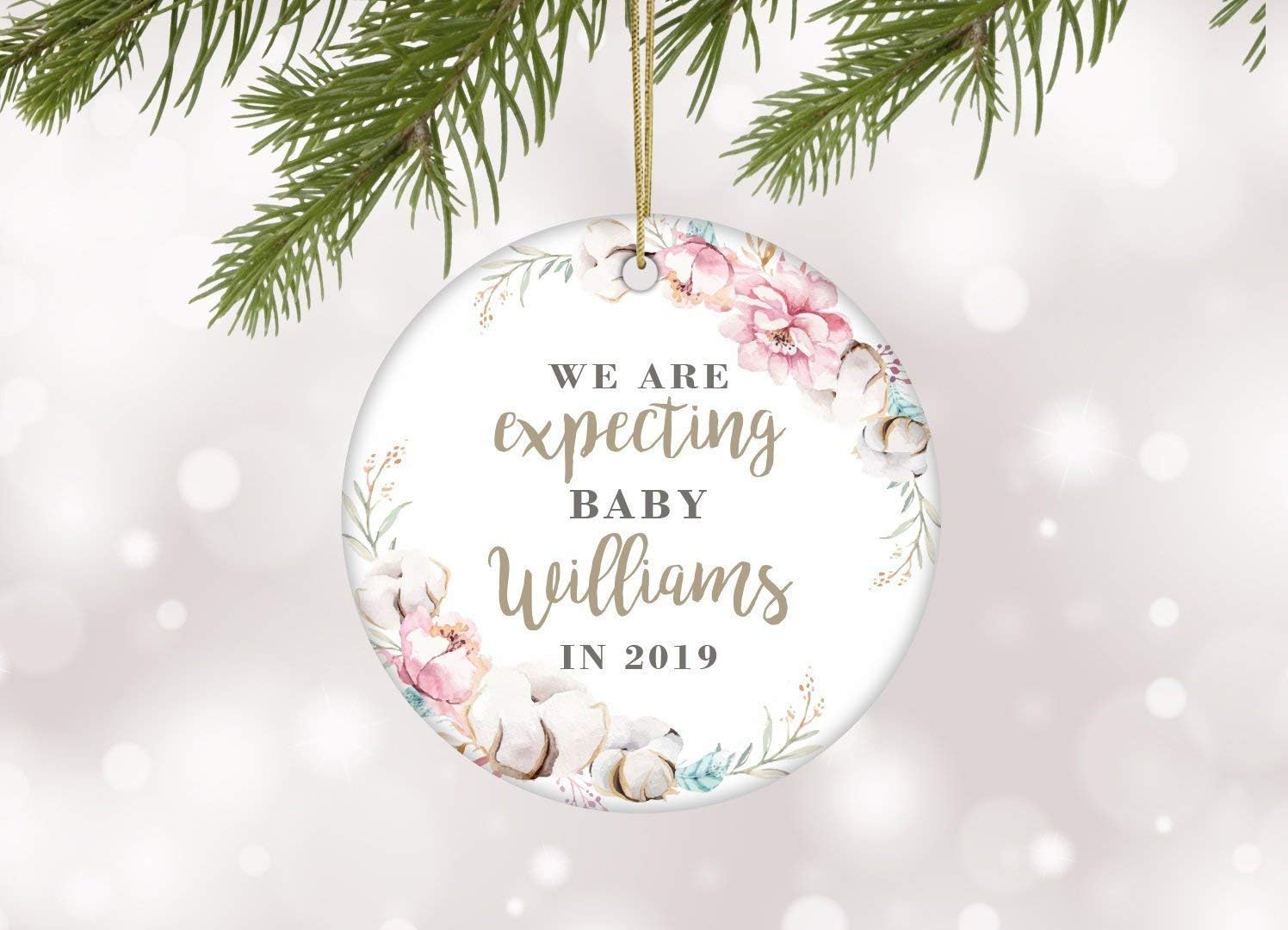 expecting baby christmas ornament