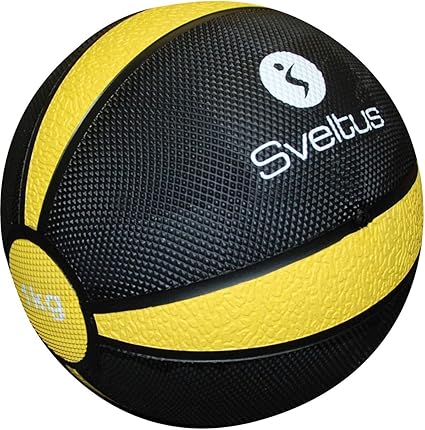 Sveltus - Balón Medicinal (1 kg), Color Negro y Amarillo: Amazon ...