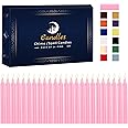 Kunrsug 24 Pack Pink Spell Chime Candles – Premium Mini Unscented Taper Candles for Rituals, Prayer, Birthdays, Meditation, Altar, Spells, Chime Candles - 4 Inch Tall - Ideal for Witches