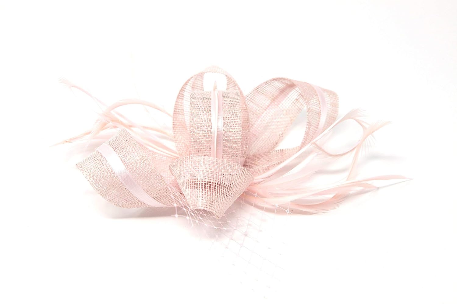 Blush pink fascinator on a clip, comb and Alice band Amazon.co.uk