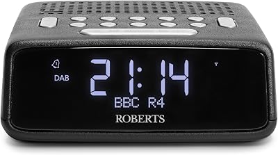 Roberts ORTUSDAB Digital Clock Radio with DAB DAB+ FM RDS Black