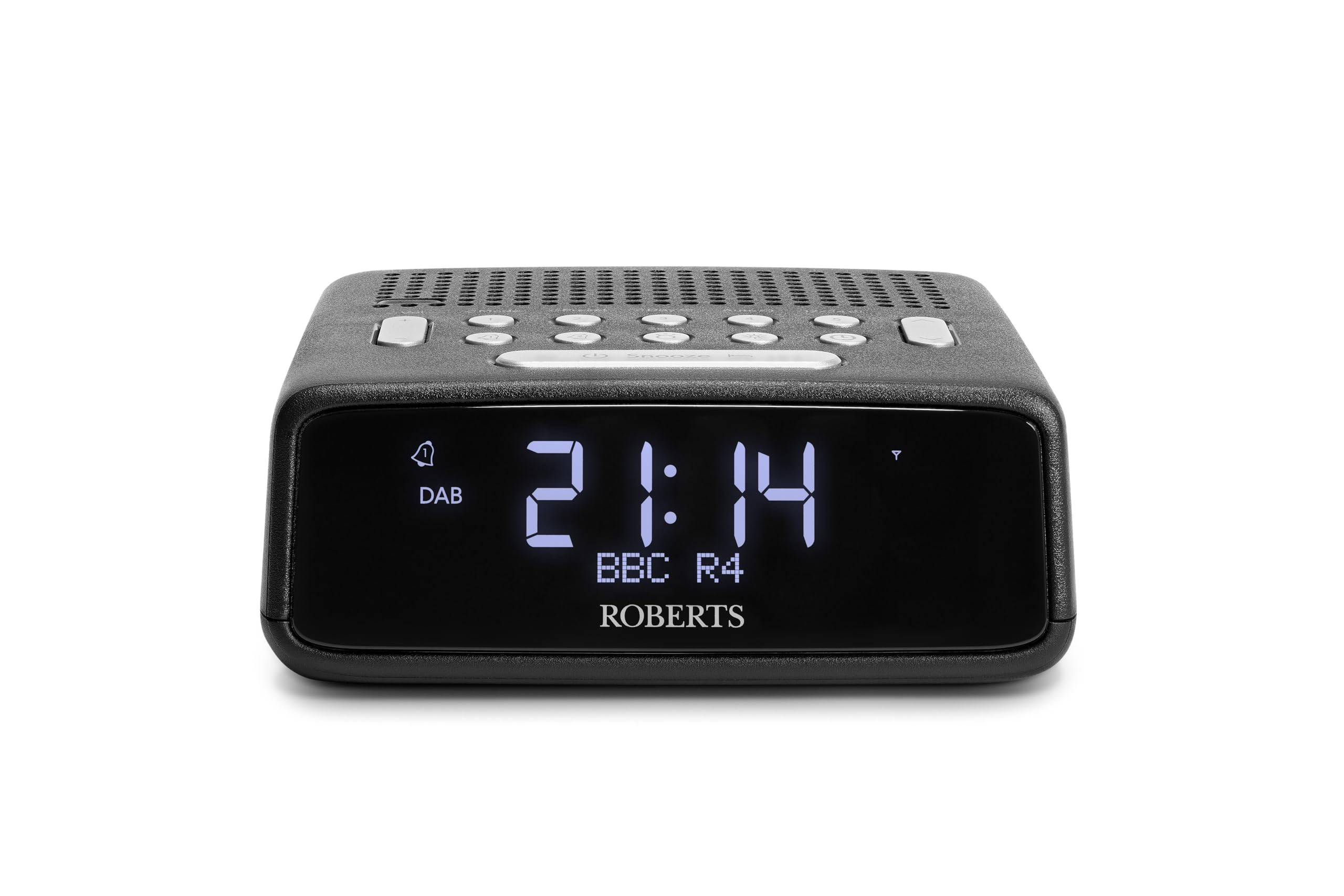 Roberts ORTUSDAB FM/DAB/DAB+ Digital Clock Radio, Alarms with large LCD VA Display, Black
