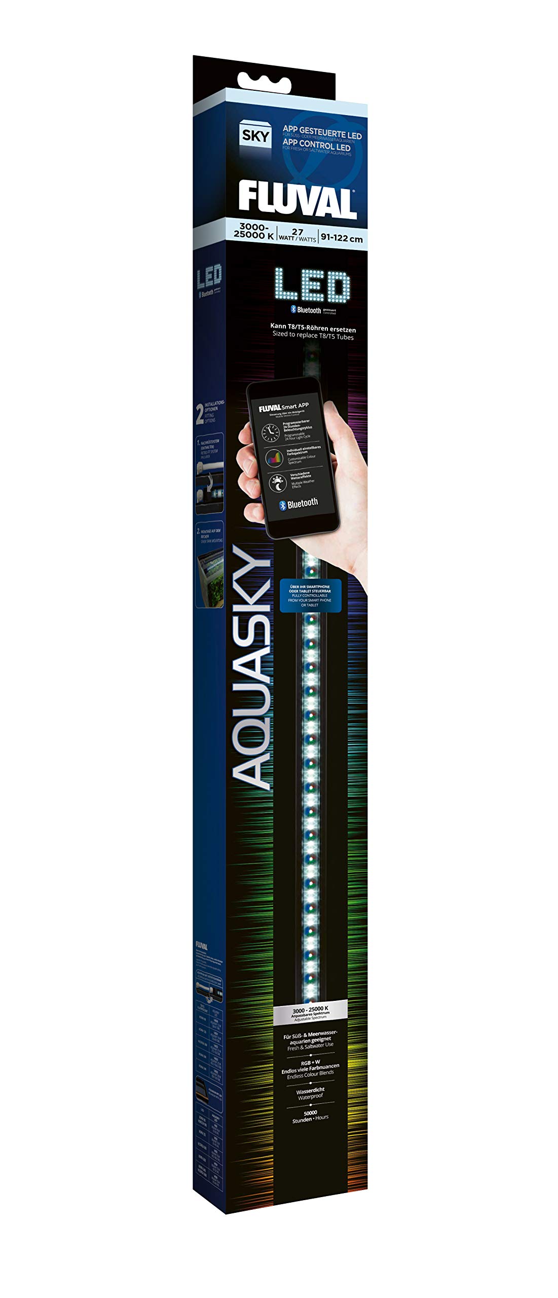 Fluval AquaSky LED 2.0 27 W 91-122 cm Aquarium Lighting