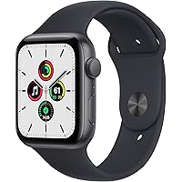 Apple Watch SE (GPS, 44mm) - Space Grey Aluminium Case with Midnight Sport Band - Regular