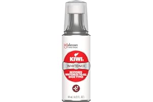 KIWI Shoe Whitener | For Leather, Vinyl, Canvas, Nylon and More | 4 Fl Oz | Includes Sponge Applicator