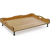 Prosumer’s Choice Large Bamboo Stovetop Cover, Noodle Preparation and Cutting Board with Handles and Feet