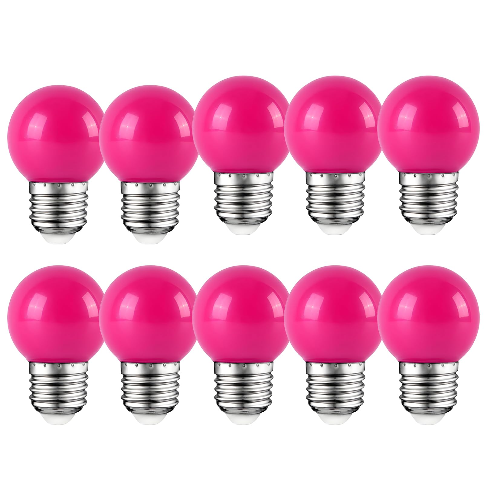 HUAMu E27 Colorful LED Bulb, 2W Color Edison Screw Cap LED Light, Mixed Color Energy Saving Lamp, 200LM, AC220V-240V, Holiday, Party, Christmas, 7 Color Pack