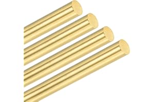 M METERXITY 4-Pack Brass Rod, 8mmx100mm H59 Solid Brass Round Rods for Knife Handle Pins Material Knife Making Supplies/Shaft