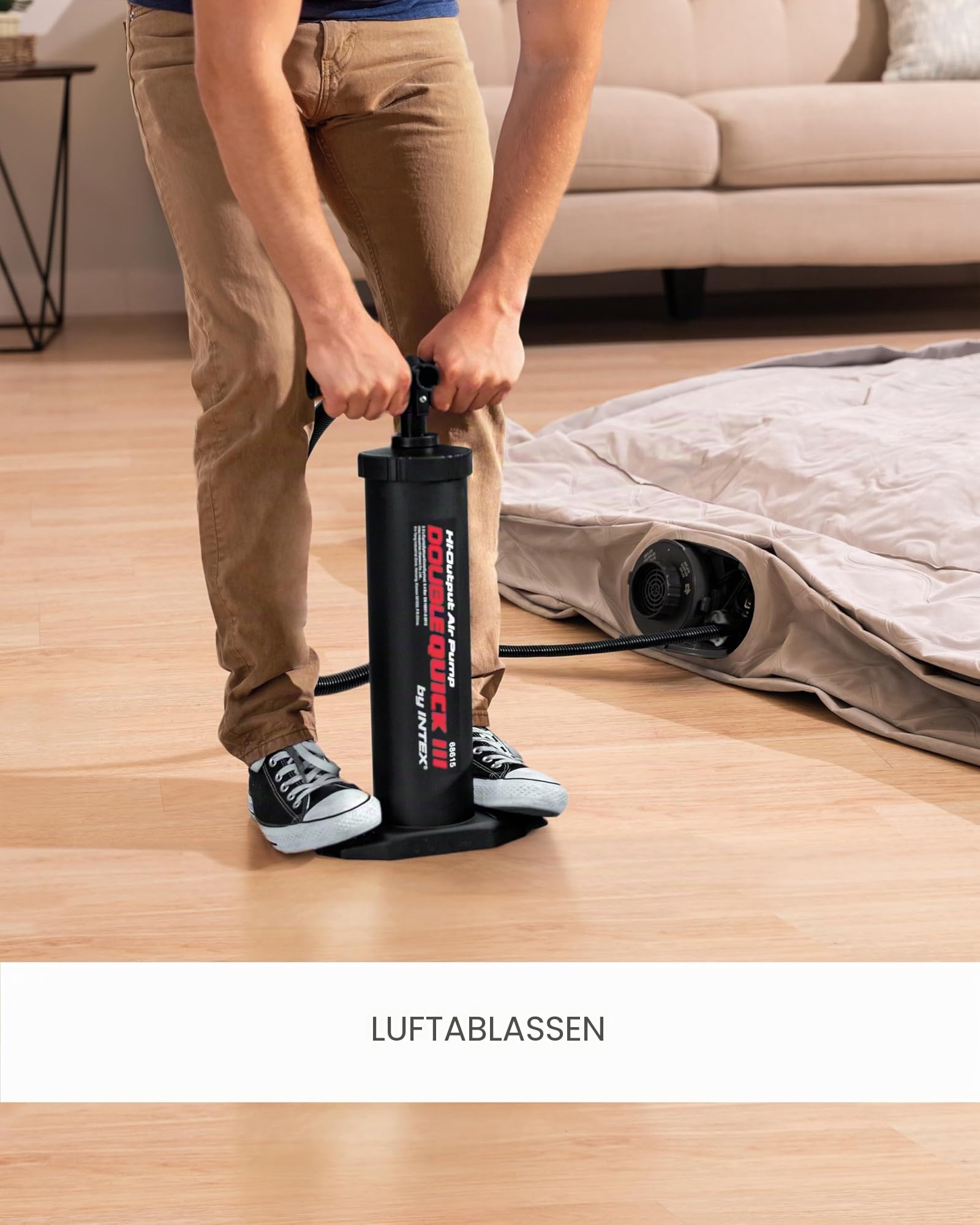 Intex Luftpumpe Hochleistungshandpumpe, Schwarz, 48 cm, 68615 3