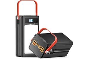 PANGOOTEK Portable Power Bank Station 99Wh Outdoor Generator LCD Display Backup Phone Battery Pack Portable PD Fast Charger for Laptop Cellphone Travel Camping Home Use with Full Flashlight