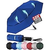 Seniny Windproof Travel Umbrella, Automatic Umbrellas for Rain, Portable & Compact Umbrellas for Backpack, Strong UV for Protection, Folding Small Sun Umbrella for Car, Walking
