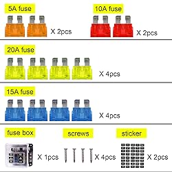 WUPP 12 Volt Fuse Block, Waterproof Boat Fuse Panel