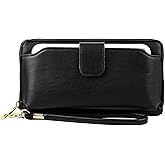 Heaye Women Wristlet Wallet with Cell Phone Holder RFID | with Cell Phone Holder, RFID