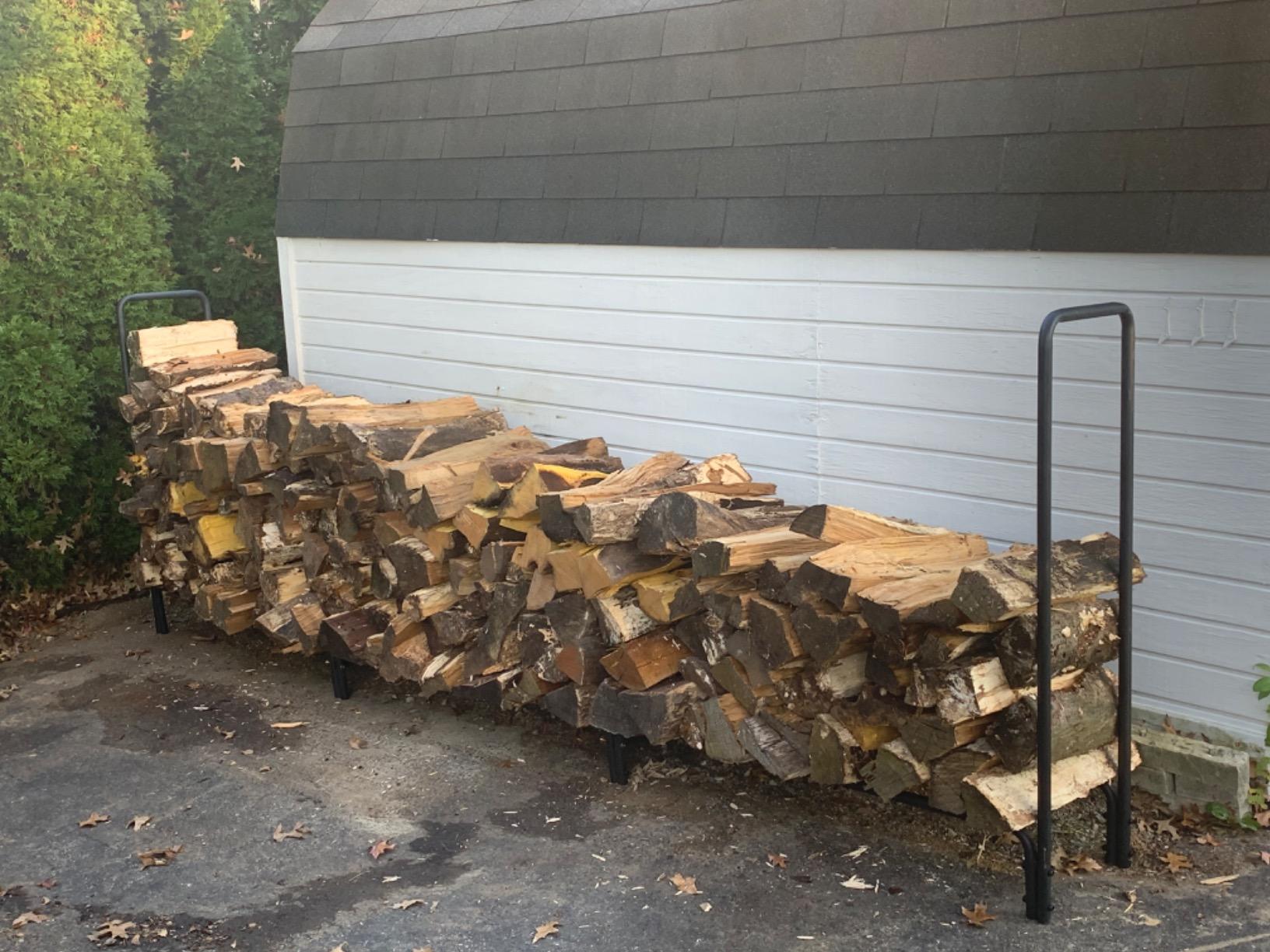 KingSo 12ft Firewood Rack Outdoor Heavy Duty Log Rack Firewood Storage Rack Hold