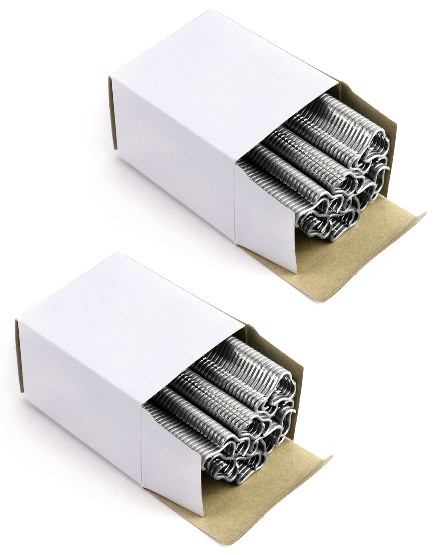 QWORK 1200Pcs Hog Ring, M Clips, Hand Tools for Animal Pet Cages, Fencing