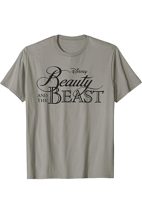 Amazon.com: Womens Disney Beauty and The Beast 90s Movie Logo V 