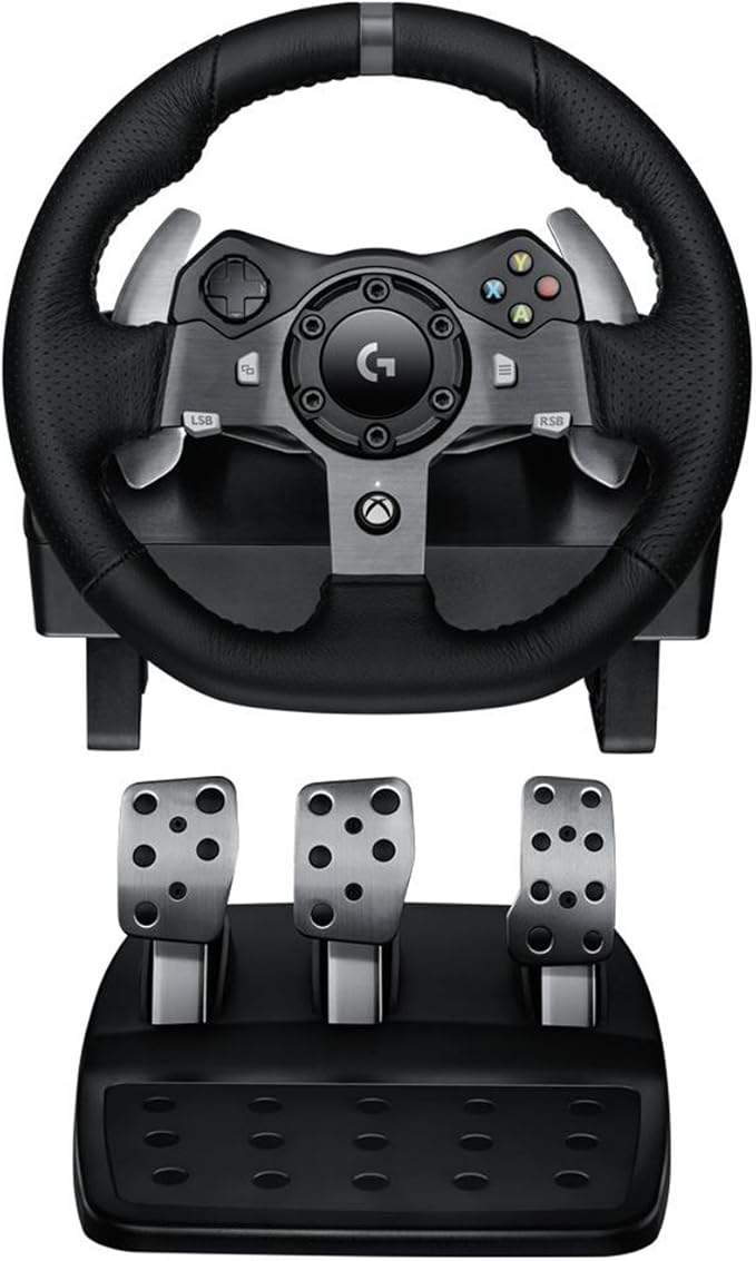 Logitech G920 Dualmotor Feedback Driving Force Racing Wheel with Responsive Pedals