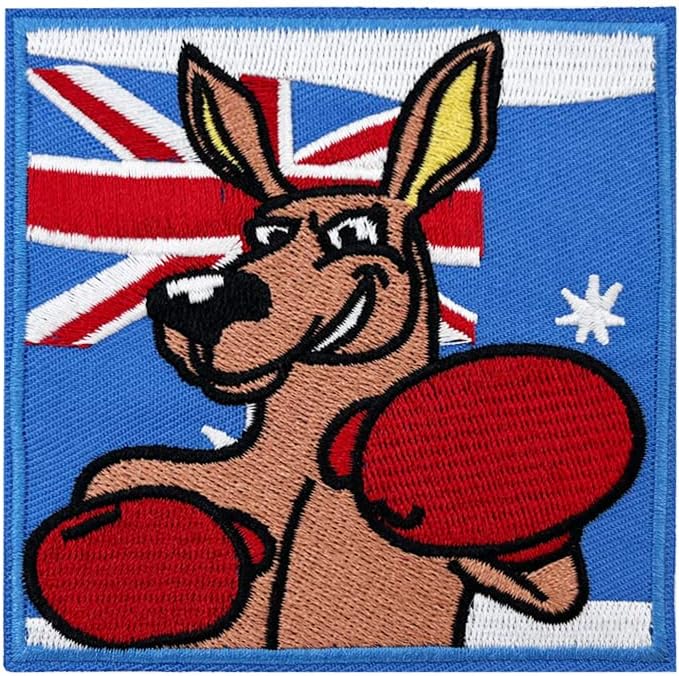 Mixed Media - Australia Kangaroo Embroidered iron on Patch