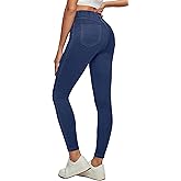 Ewedoos Women Jeans High Waisted Stretchy Skinny Jeans for Women Tummy Control Jeggings Pull on Jeans Leggings with Pockets