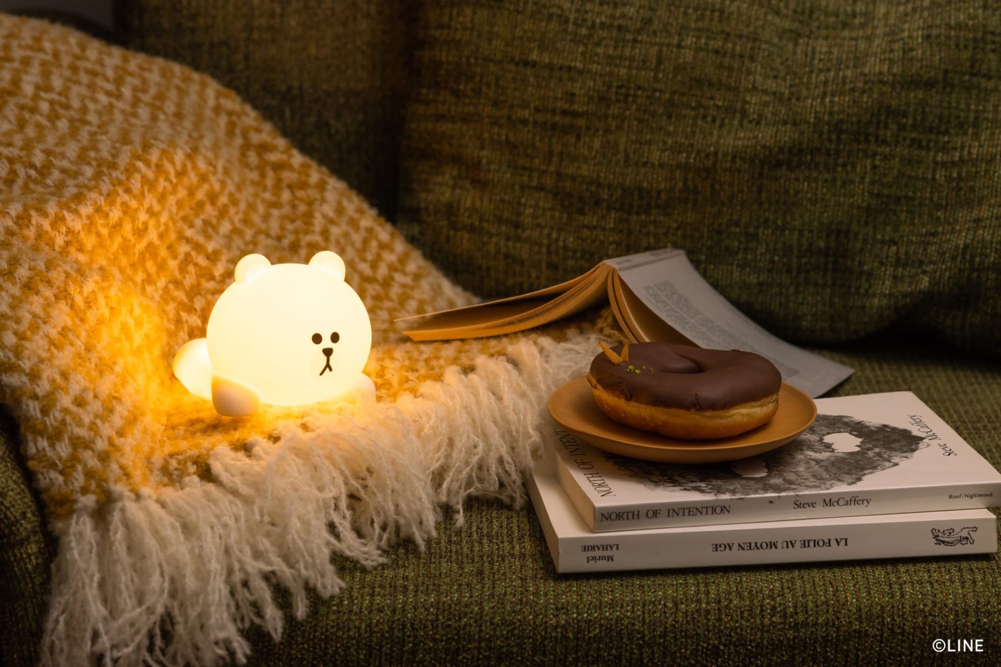 【LINE FRIENDS ムック本 付録】ラインフレンズ お部屋ライト ブラウンver.