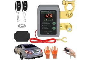 Remote Control of Car Devices for Anti-Theft Safety, Remote Battery Disconnect Switch with Digital Display,12V, 240ASmart Vol