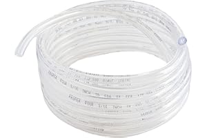 Proper Pour - Clear Vinyl Plastic Tubing - Food-Grade & Flexible PVC Tube for Beer Line, Kegerator Accessories, Wine, Aquarium & Water Hose, Fuel Line, Drip Irrigation & More, 3/8" ID 1/2" OD, 10 Ft.