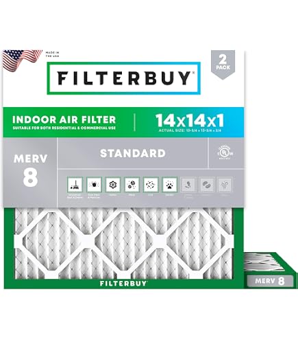 Filterbuy 20x25x1 MERV 13 Air Filter 3-Pack - Pleated HVAC Furnace Filter, Actual Size 19.5x24.5x0.75 Inches