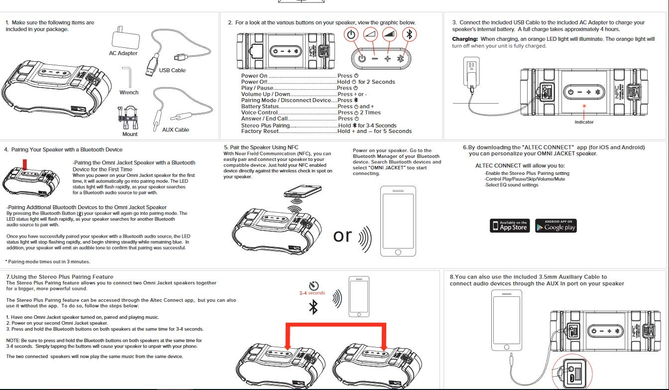 altec lansing omni jacket pairing