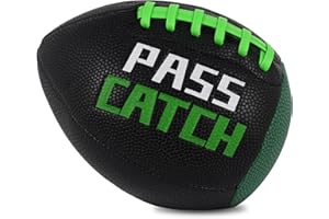 AXGUIQ PassCatch Training Football, Composite Fatherless Bounce Back Youth Football, Training Improving Enhance Solo Passing Catching Skills (Deflated)
