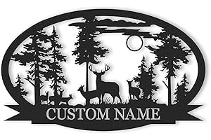 Personalized Deer Metal Cabin Sign | Custom Metal Sign | Personalized Camping Signs | Deer Hunter Gift | Custom Signs Outdoor