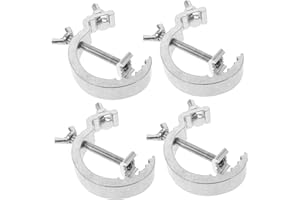 SUPVOX 4pcs Metal Stage Light Clamp Hooks 17mm Wide Scratch Protection for Par Lights and Stage Lighting