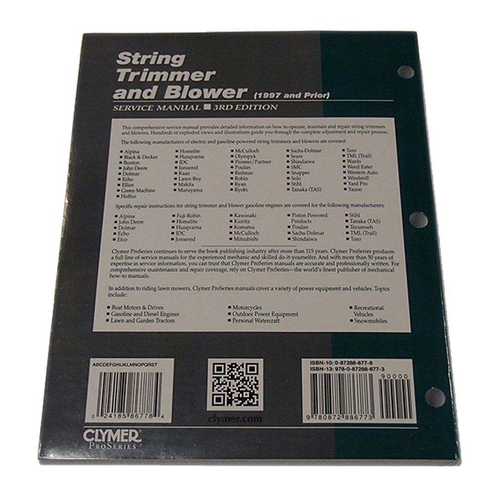 Amazon.com: STR13 Repair Service Manual for String Trimmer Blower Before  1997 Husqvarna Poulan: Industrial & Scientific