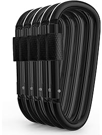 Gold Lion Gear Aluminum Carabiner D Shape Buckle Pack, Keychain Clip, Spring Snap Key Chain Clip Hook Screw Gate Buckle