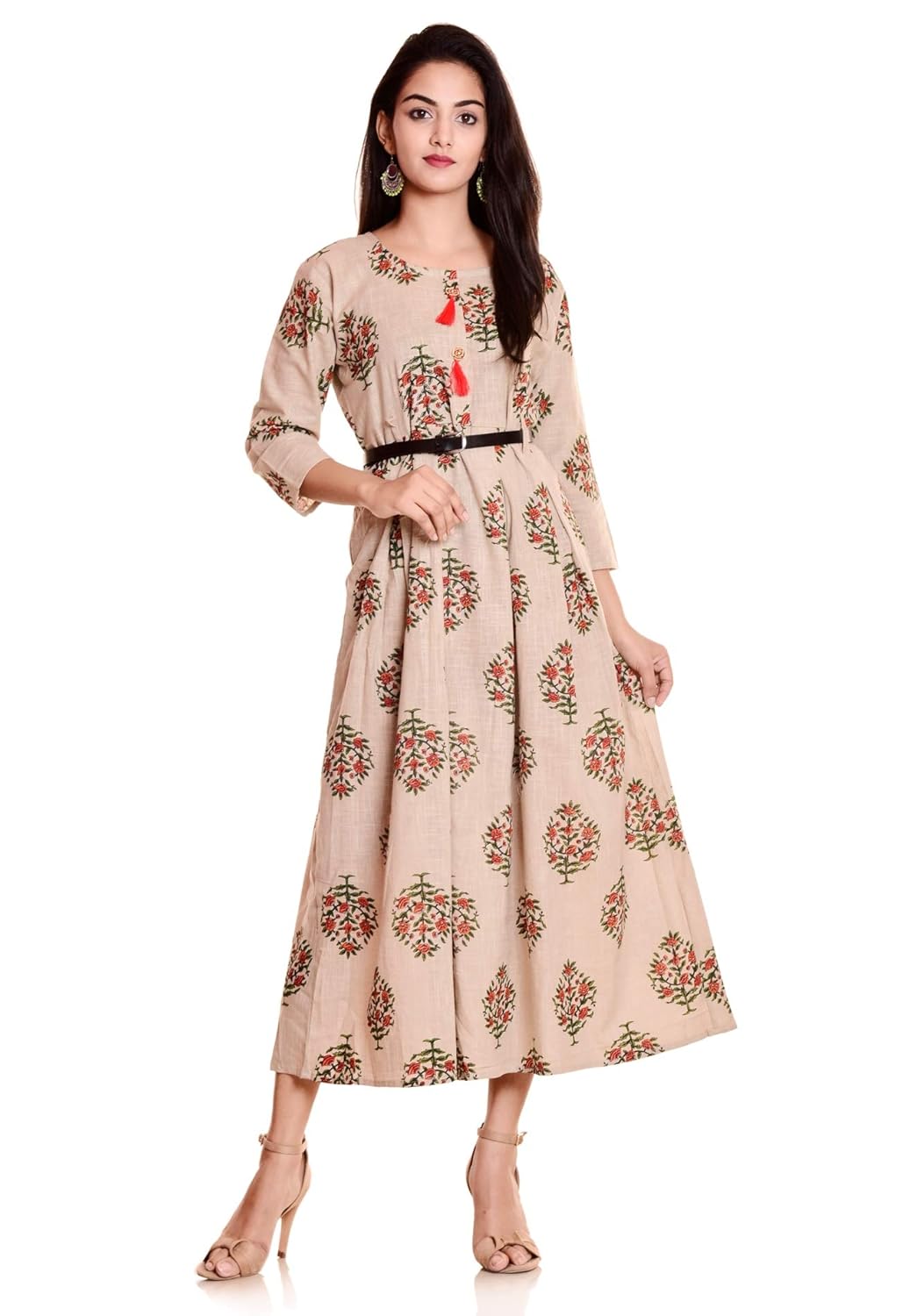 ethnic dress with belt