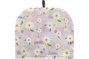 Rweroyiu Vintage Daisy Tea Cozy for Kitchen Home Tea Pot 12.9 X 10.4 Inch Cup Cozy Tea Pot Covers Dust Cover Reusable Tea Cups Tea Sets Food Covers Kitchen Home Decorative