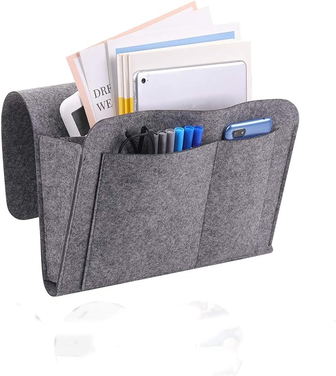 Panier Suspendu Pour Chevet - Organisateur Lit/bureau - Blanc - Pour Téléphone, Snacks, Livres... - 3