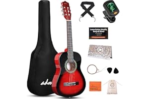 ADM Beginner Acoustic Classical Guitar Nylon Strings Wooden Guitar Bundle Kit for Kid Boy Girl Student Youth Guitarra Online 