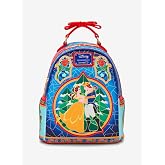 Loungefly Disney Beauty and the Beast Stained Glass Mini Backpack &mdash; BoxLunch Exclusive MULTI NONE
