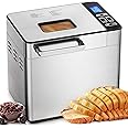 EUHOMY 2LB Bread Maker Machine 13 Programs BreadMaker, Bread Machine with 3 Loaf Sizes and 3 Colors For Beginner, Fruit & Nut Dispenser, 13 Hours Timer, Dough Maker, Non-stick Pan, Yogurt, Ultra Fast