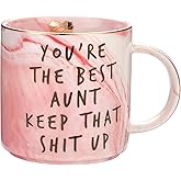 Hendson Aunt Gifts from Niece, Nephew - You're The Best Aunt Keep That S Up - Funny Gift for Auntie - BAE Best Auntie Ever Gifts for Birthday - Great Favorite Aunty Mug, Ceramic Coffee Cup