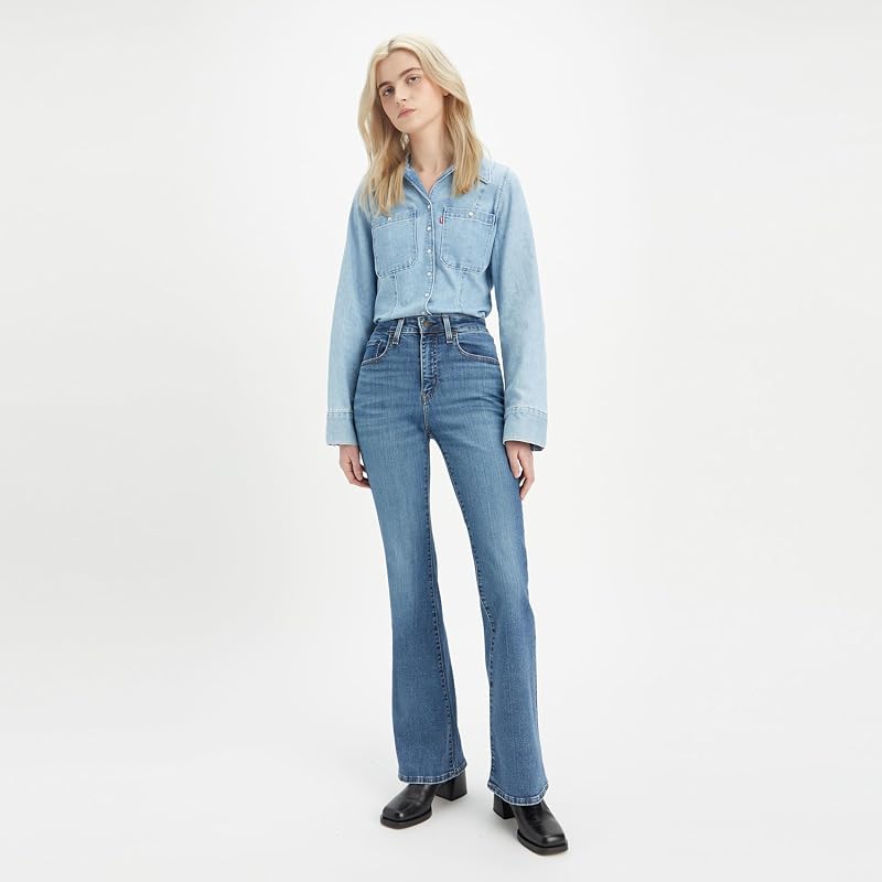 726 High Rise Flare, Donna, Blue Wave Mid, 29W / 30L — foto 5 di 8