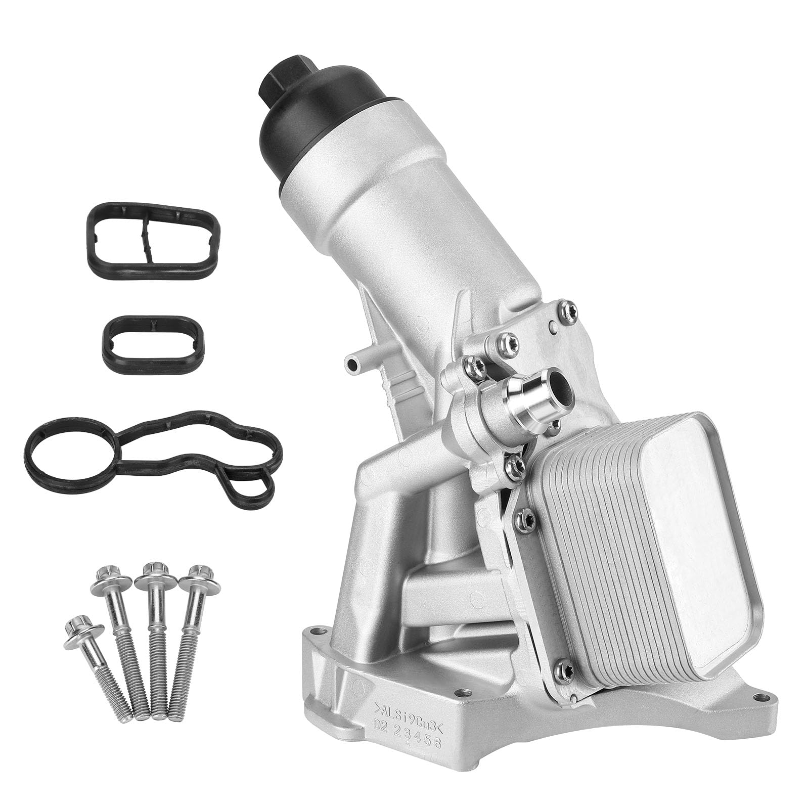 Photo 1 of 11428596283 Upgrade Aluminium Engine Oil Filter Housing, Oil Cooler Assembly for 2016-2022 BMW 230i 330i 430i 530e 530i 740e X3 X4 2.0L Replace# 11428586673 11428593771 11428576429