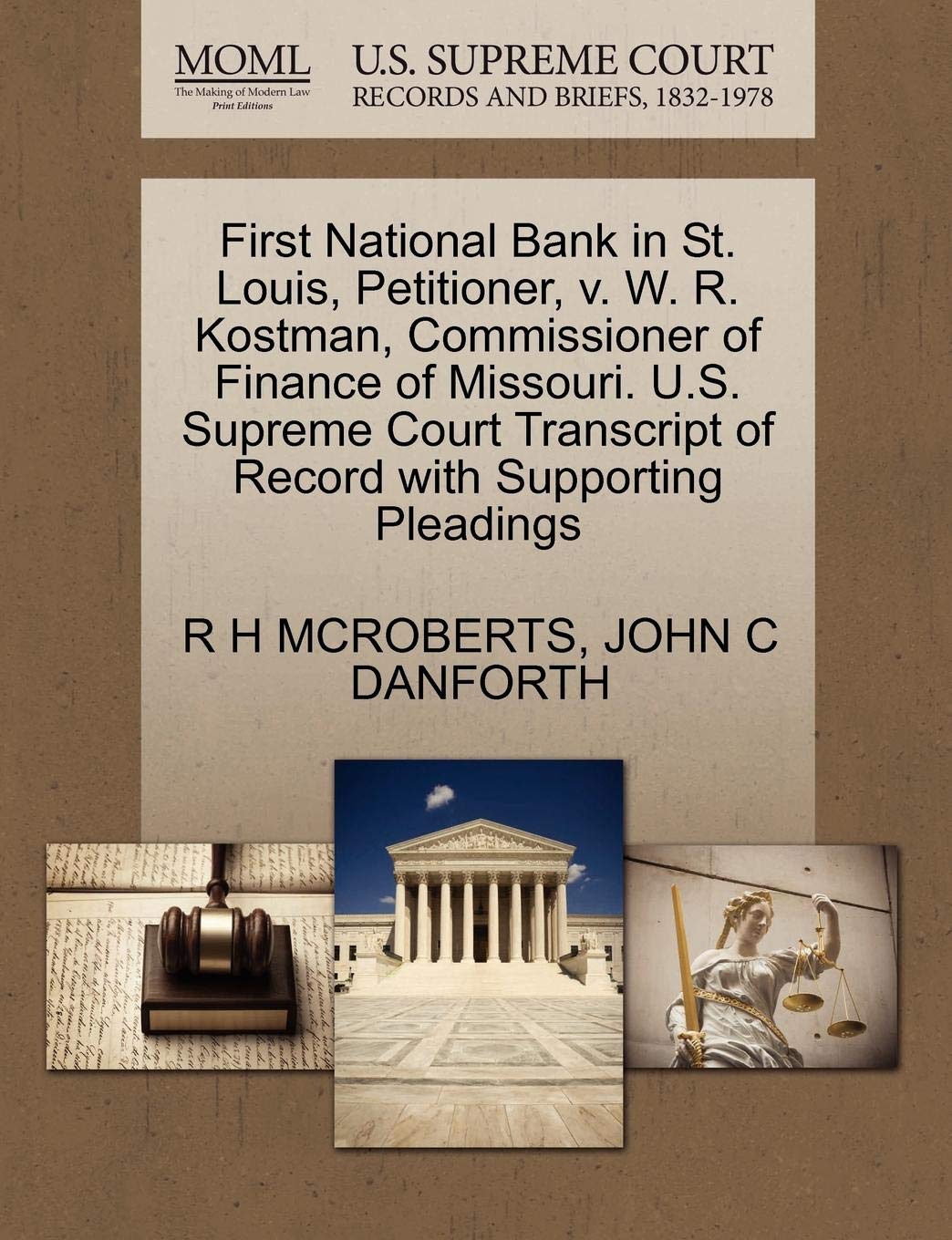 Buy First National Bank In St Louis Petitioner V W R Kostman