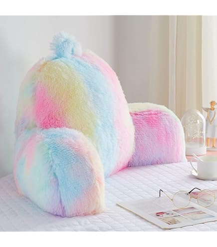 Amazon.com: Bedriping Reading Pillow for Bed - Faux Fur