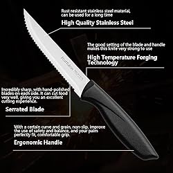 Ruffulon Steak Knife Set Of 4,Steak Knives,Serrated