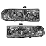 TRQ 2 Piece Headlight Assembly Set Driver