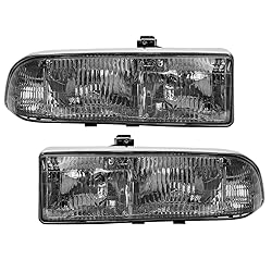 TRQ 2 Piece Headlight Assembly Set Driver