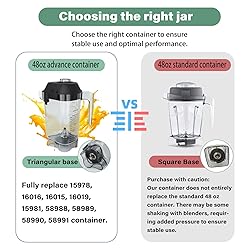 Blender Pitcher 48oz Compatible with vitamix Quiet