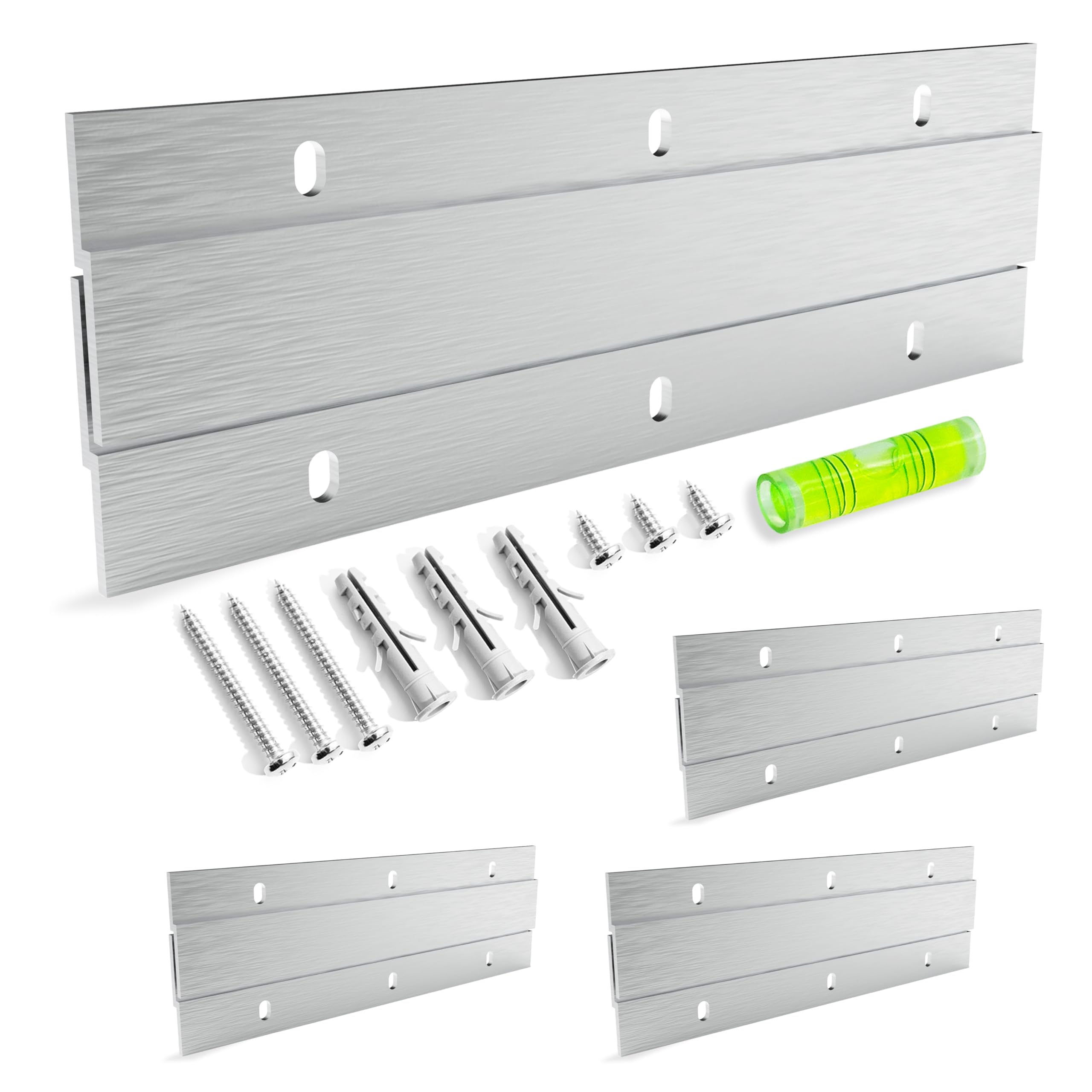 French Cleat Picture Hanger - 6 inch 4 Pairs - Aluminum Z Hanger Interlocking Wall Mounting Bracket Hardware Kit Z Clips for Hanging Wall Painting, Mirrors, Panels, Artwork, Cabinet, Whiteboard